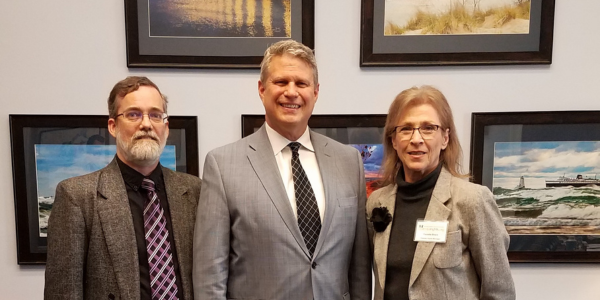 Michael Ramey, Congressman Bill Huizenga (MI), and Michigan Parental Rights 
Coordinator Paulette Brack, photo credit Parental Rights Foundation.